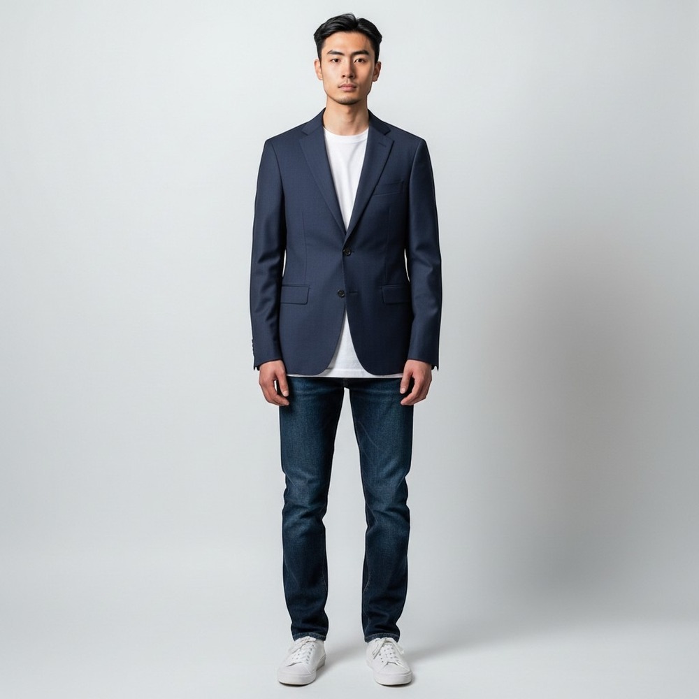 Suitsupply Sienna Navy Blue Wool Blazer Jacket 38R Vitale Barberis Canonico VBC